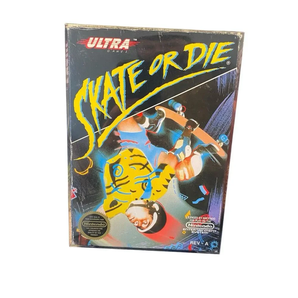 Skate or Die 1 (Nintendo NES) Complete in Box CIB Authentic! 3 Screw